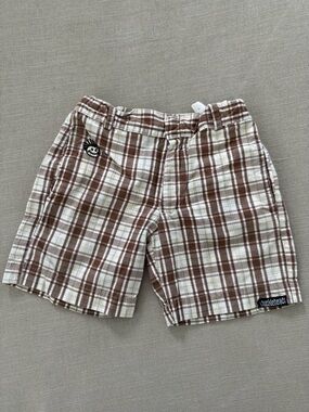 Plaid Brown and Light Yellow Baby Shorts
